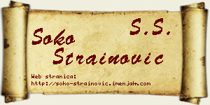Soko Strainović vizit kartica